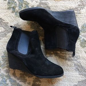 Lucky Brand Suede Wedge Bootie